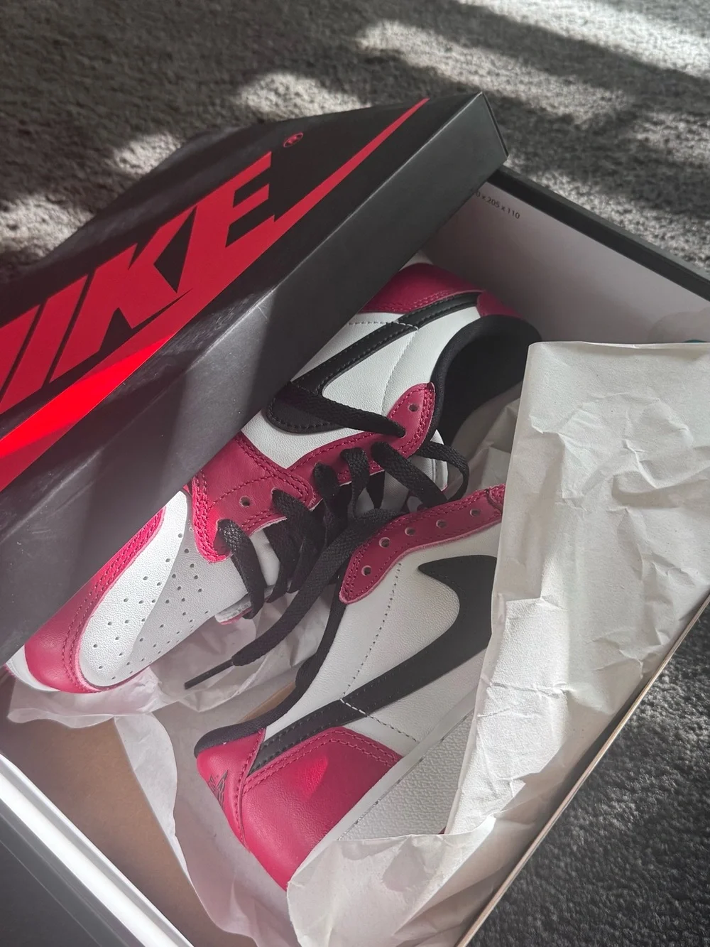 Youth Red, White & Black Low-Top Sneakers